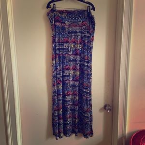 Maxi print skirt